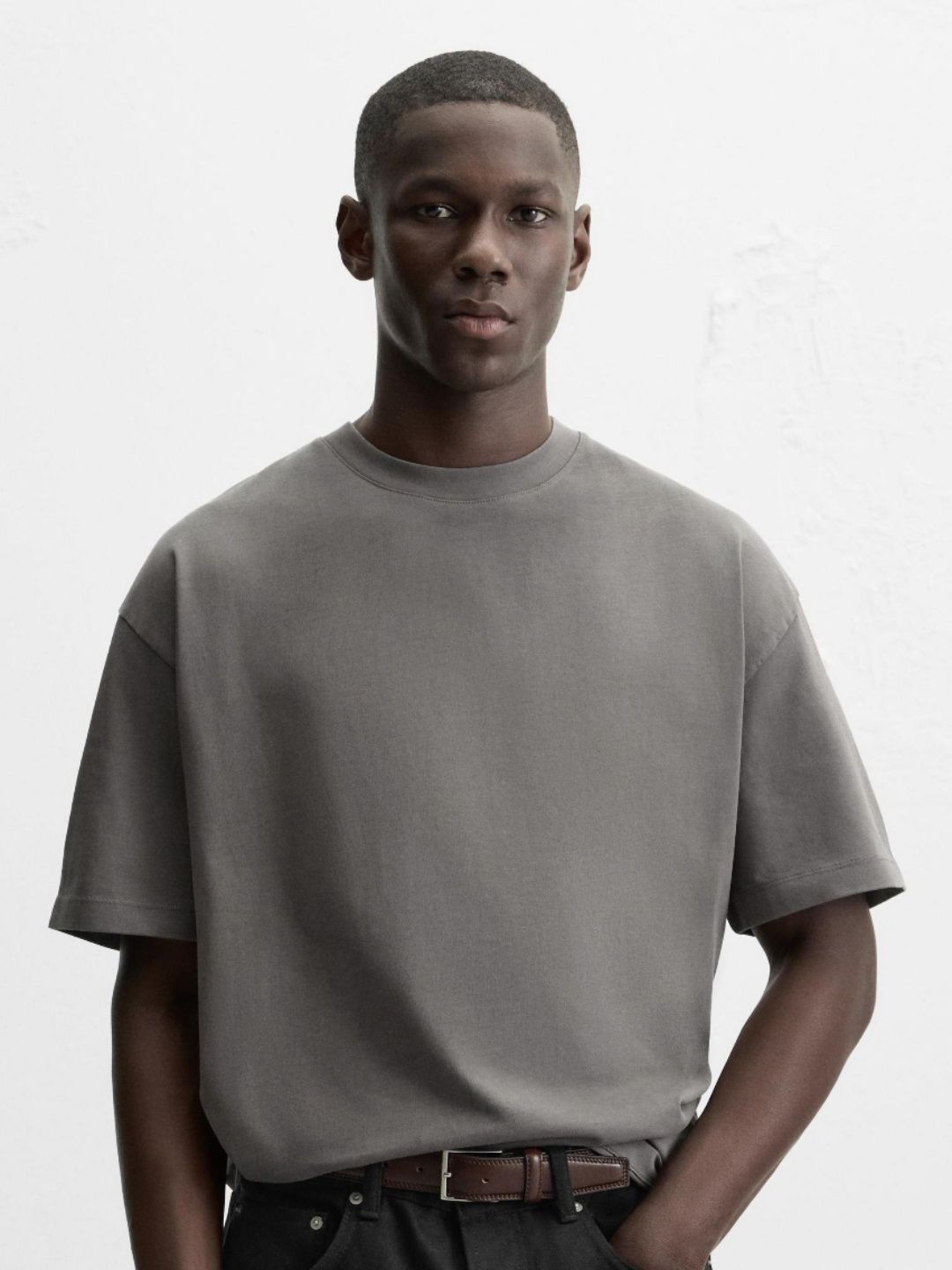 MISCHIEF MONKEY Pure Cotton Drop-Shoulder Sleeves Oversized T-shirt