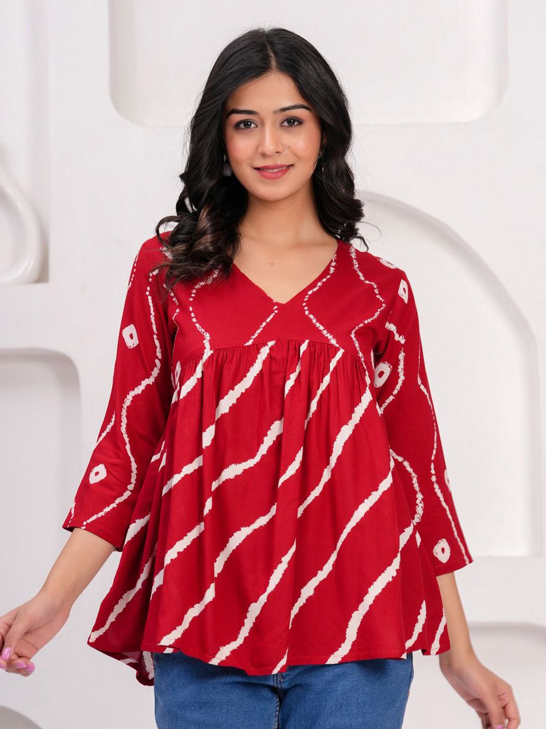 Sarai Women Printed Empire Top