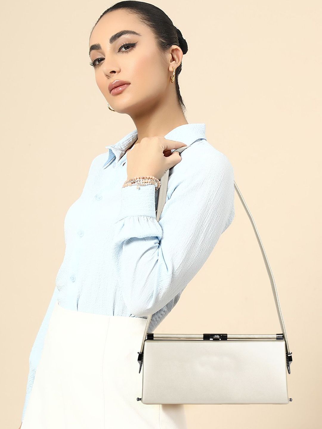 LADY QUINTON Textured Structured Sling Bag