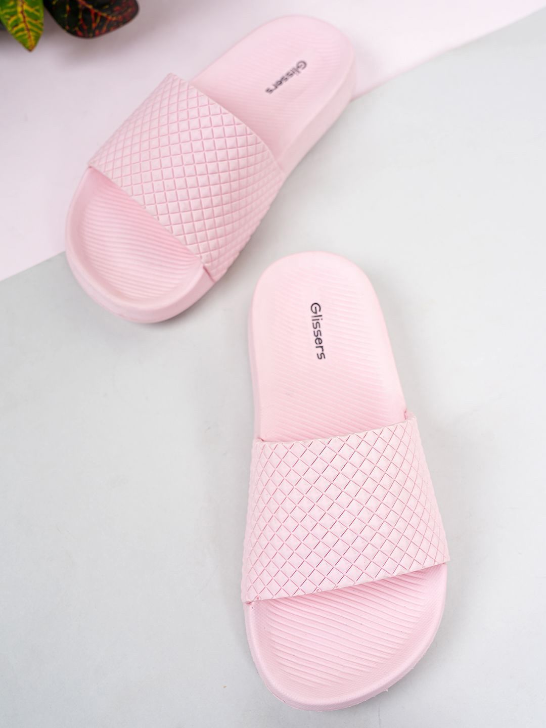 GLISSERS Girls Self Design Synthetic Sliders