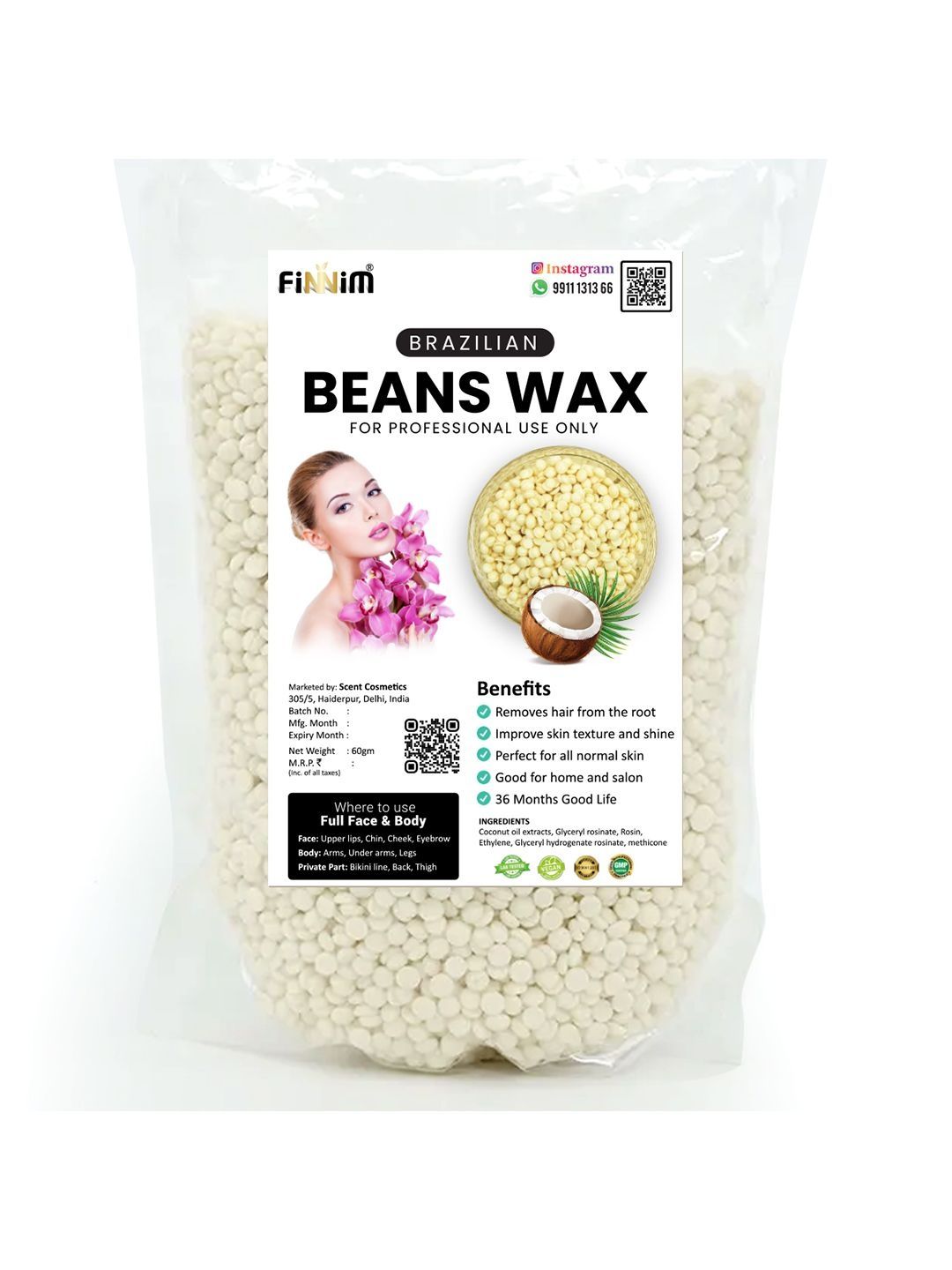 tavcha Brazilian Beans Wax- 60 g- White Chocolate