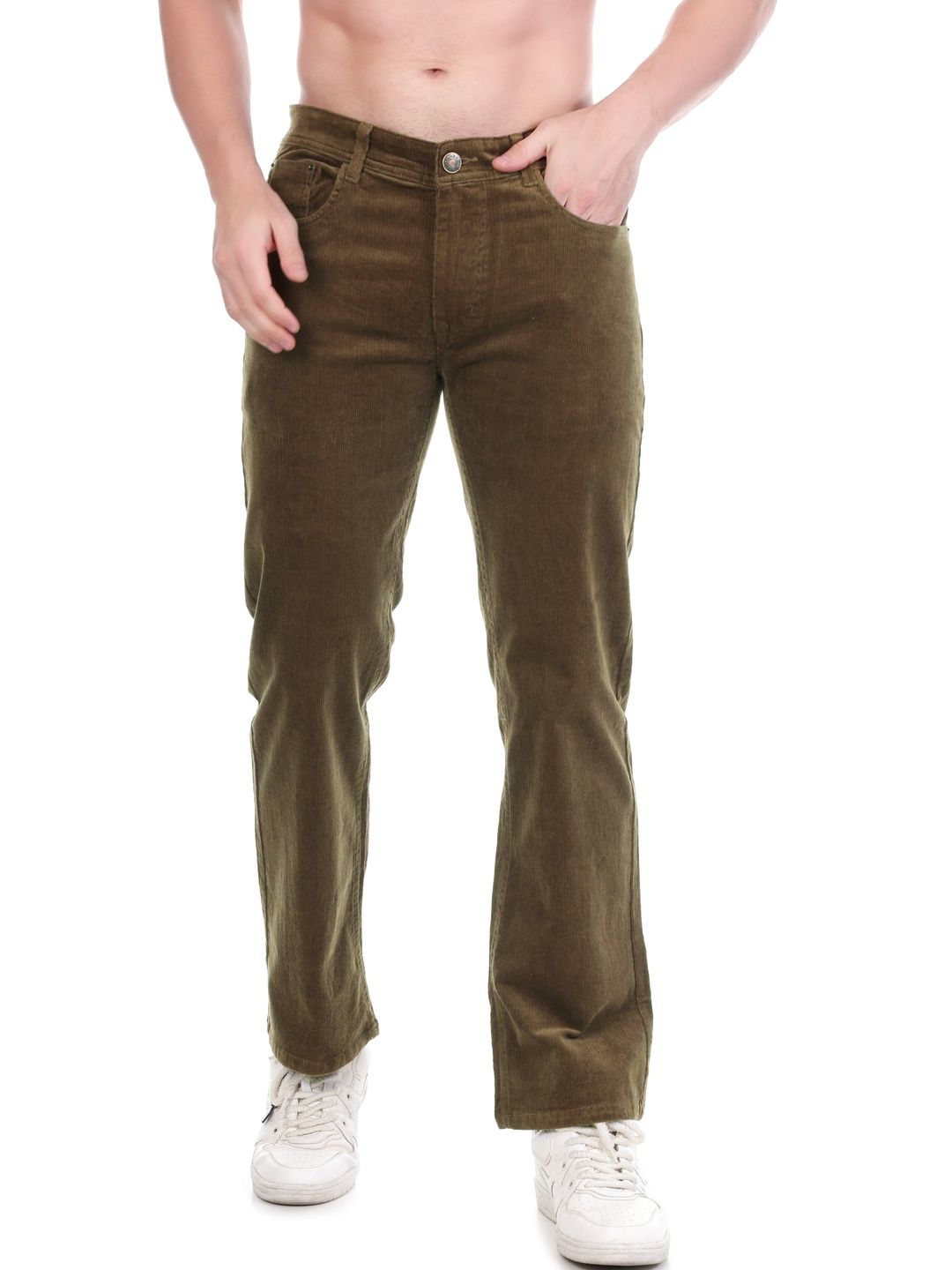 FLAKED Men Smart Straight Fit Mid-Rise Bleached Stretchable Jeans