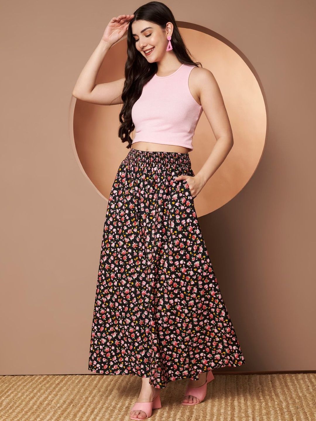 Printed Flared Maxi Skirts 6