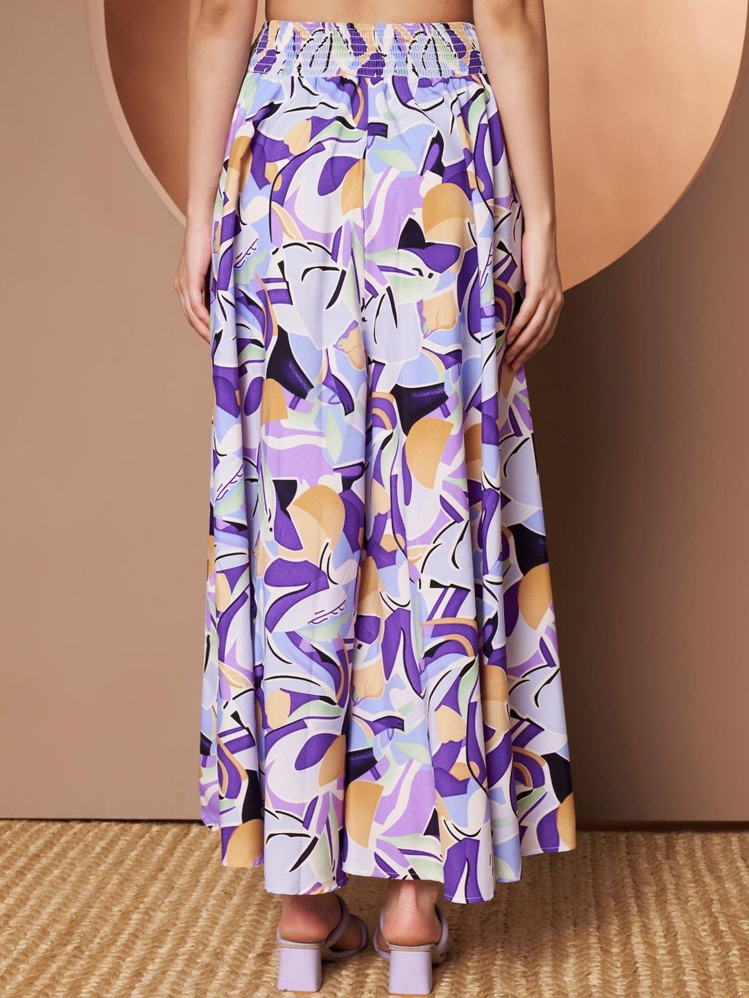 Printed Flared Maxi Skirts 4