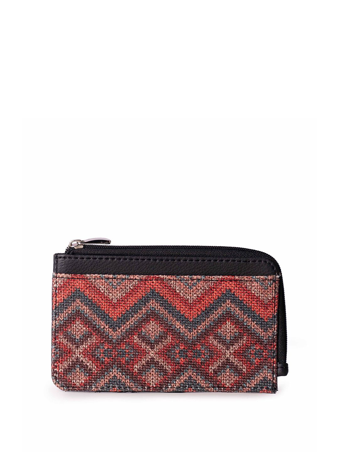 ZOUK Women Geometric Printed PU Card Holder