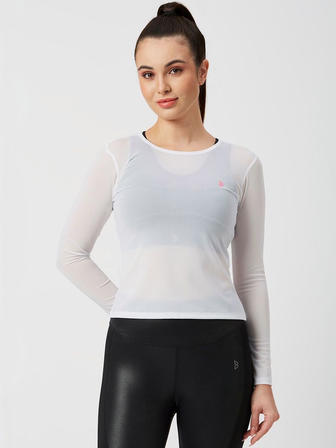 BODD ACTIVE Round Neck Sheer Top