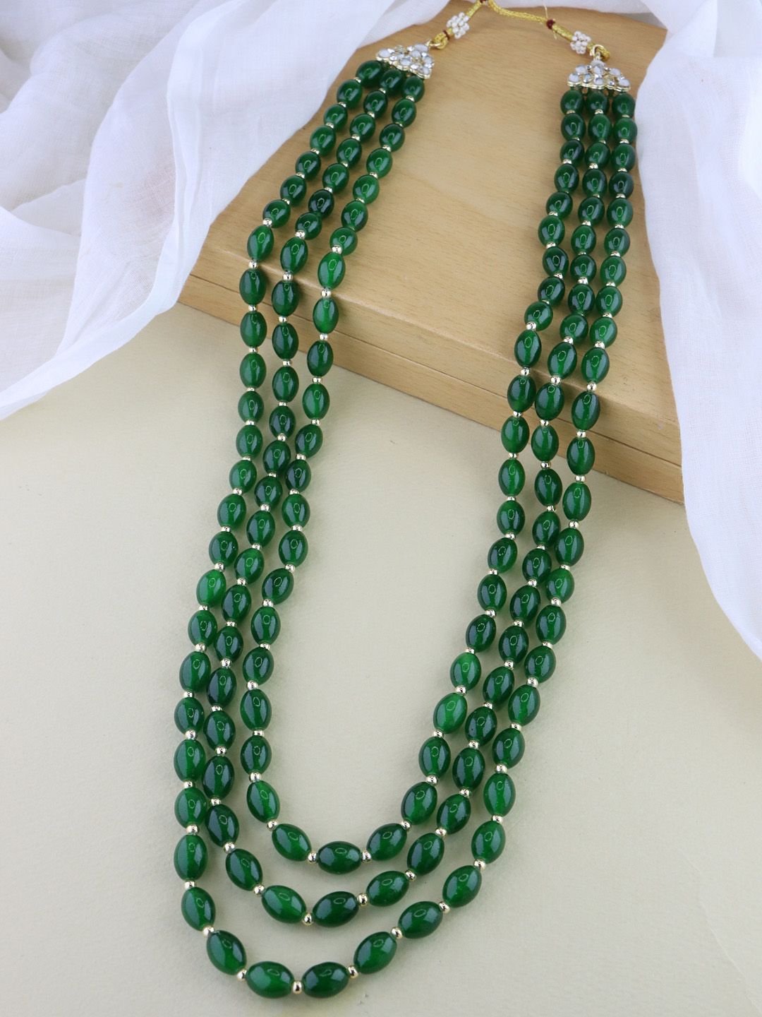 Buy I Jewels Men Traditional Multi Layer Pearl Necklace Mala -  - Accessories for Men