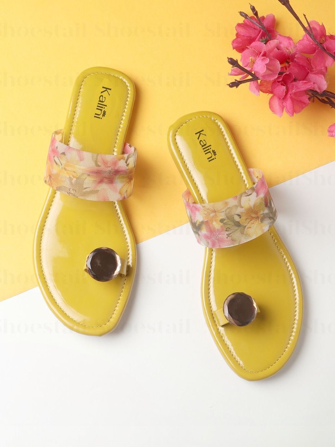 KALINI Women Open Toe Flats with Bows