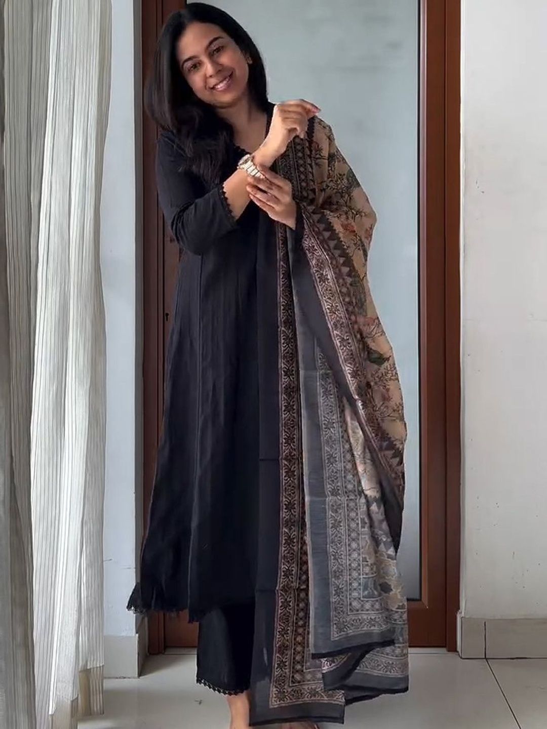 Women Ethnic Motifs Regular Kurta with Trousers & With Dupatta 6