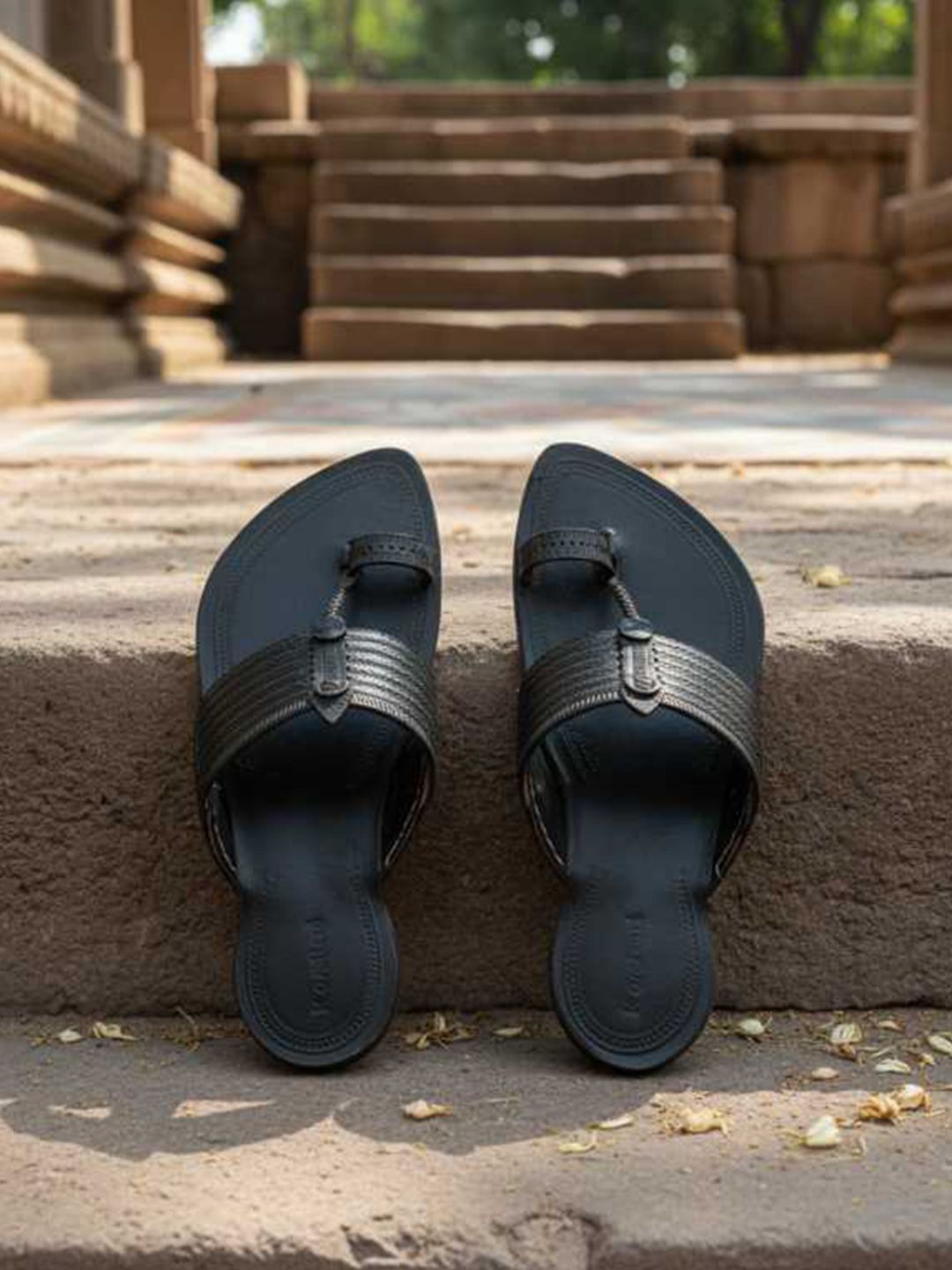 KORAKARI Men Leather Comfort Sandals