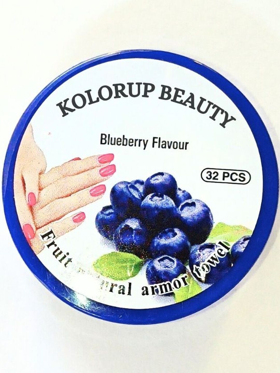 KOLORUP BEAUTY Nail Polish Remover Wipes- 32 Wipes- Blueberry