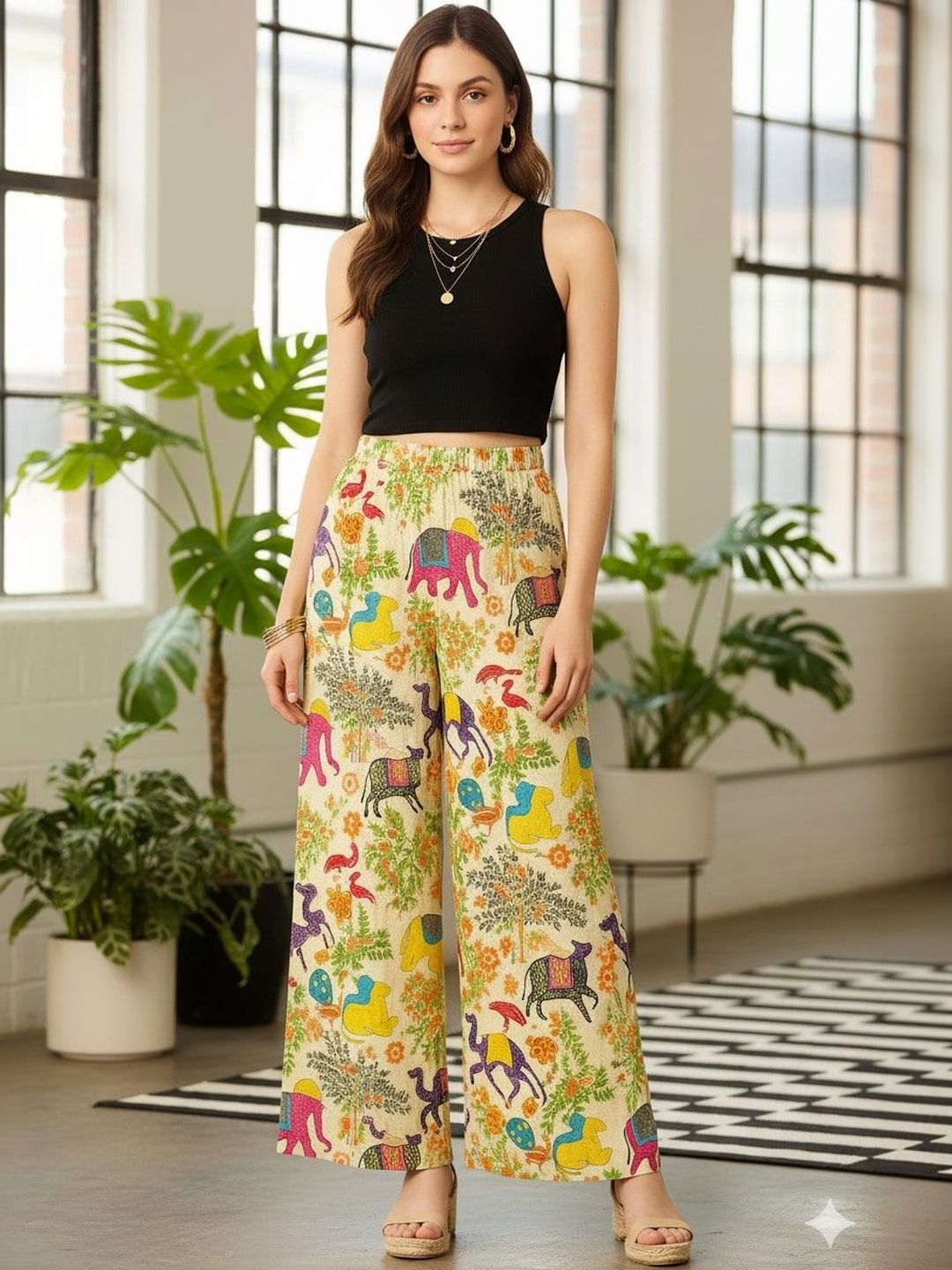 Vagisha Women Ethnic Motifs Printed Ethnic Palazzos