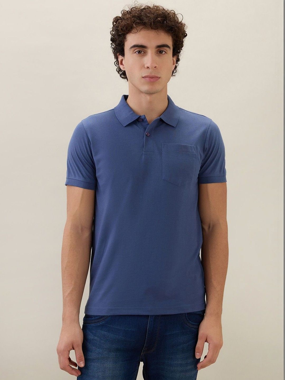 ColorPlus Men Polo Collar Pockets T-shirt