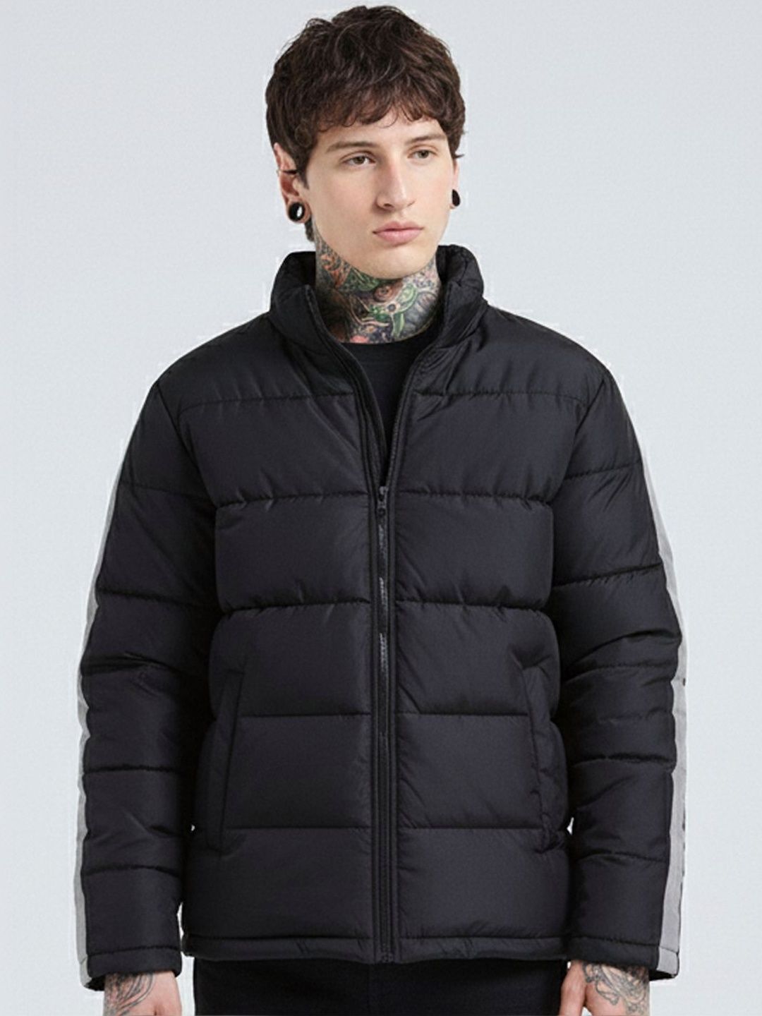 glitchez Men Colourblocked Lightweight Outdoor Puffer Jacket