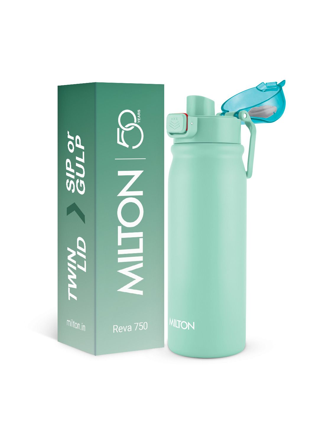 Milton Sea Green Single Stainless Steel Solid Single Wall Vacuum Water Bottle