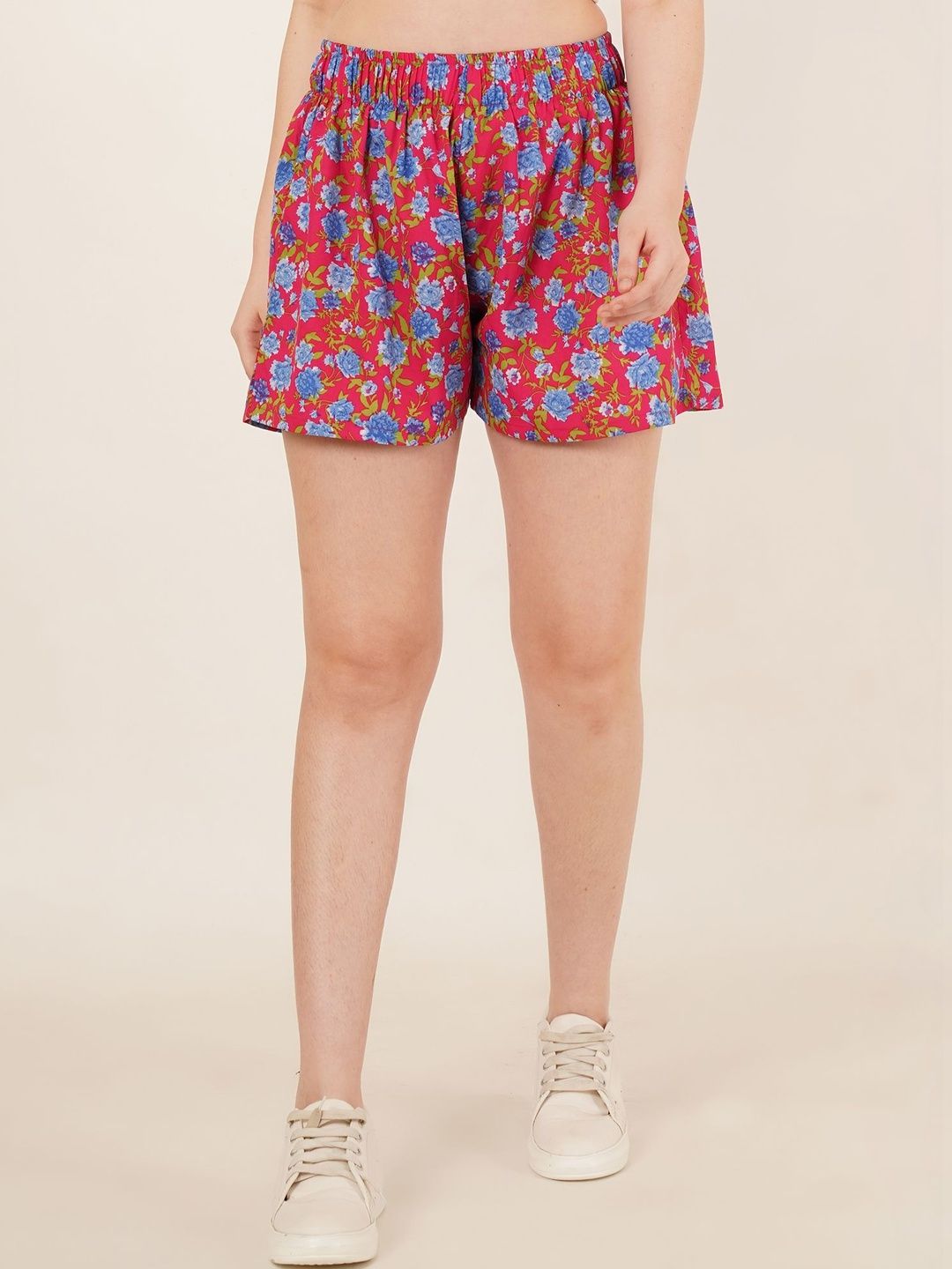 Parona Women Printed High-Rise Training or Gym Shorts
