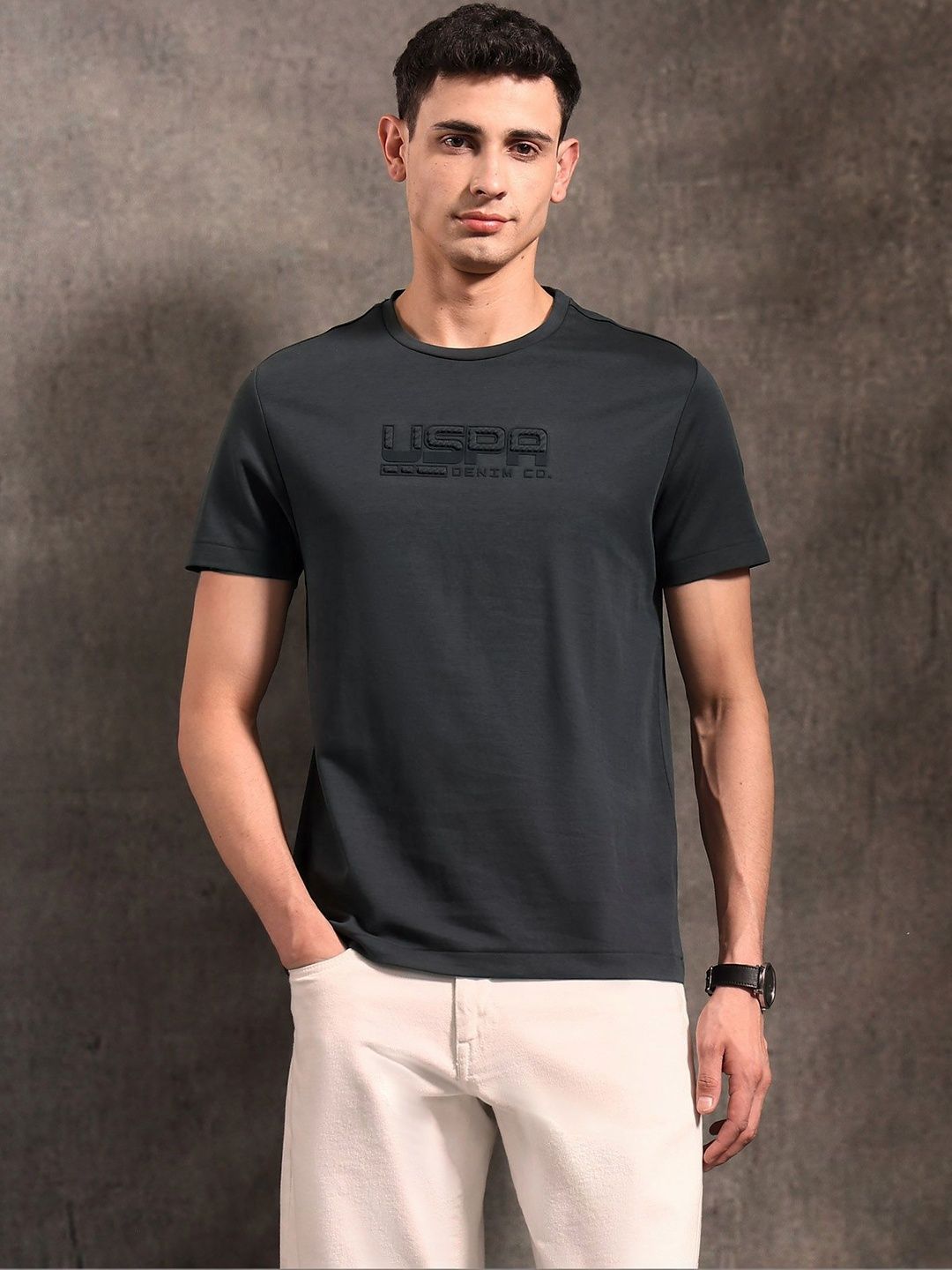 U.S. Polo Assn. Denim Co. Men Brand Logo Printed T-shirt