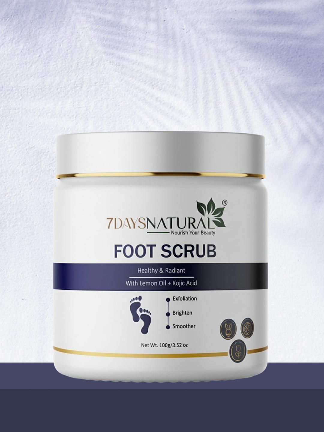 7DAYSNATURAL Foot Scrub With Tea Tree & Peppermint For Anti-Bacterial Protection - 100G