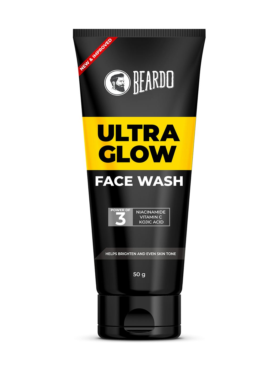BEARDO Ultra Glow Brightening Face Wash with Vit C-Kojic Acid & Niacinamide - 50 ml