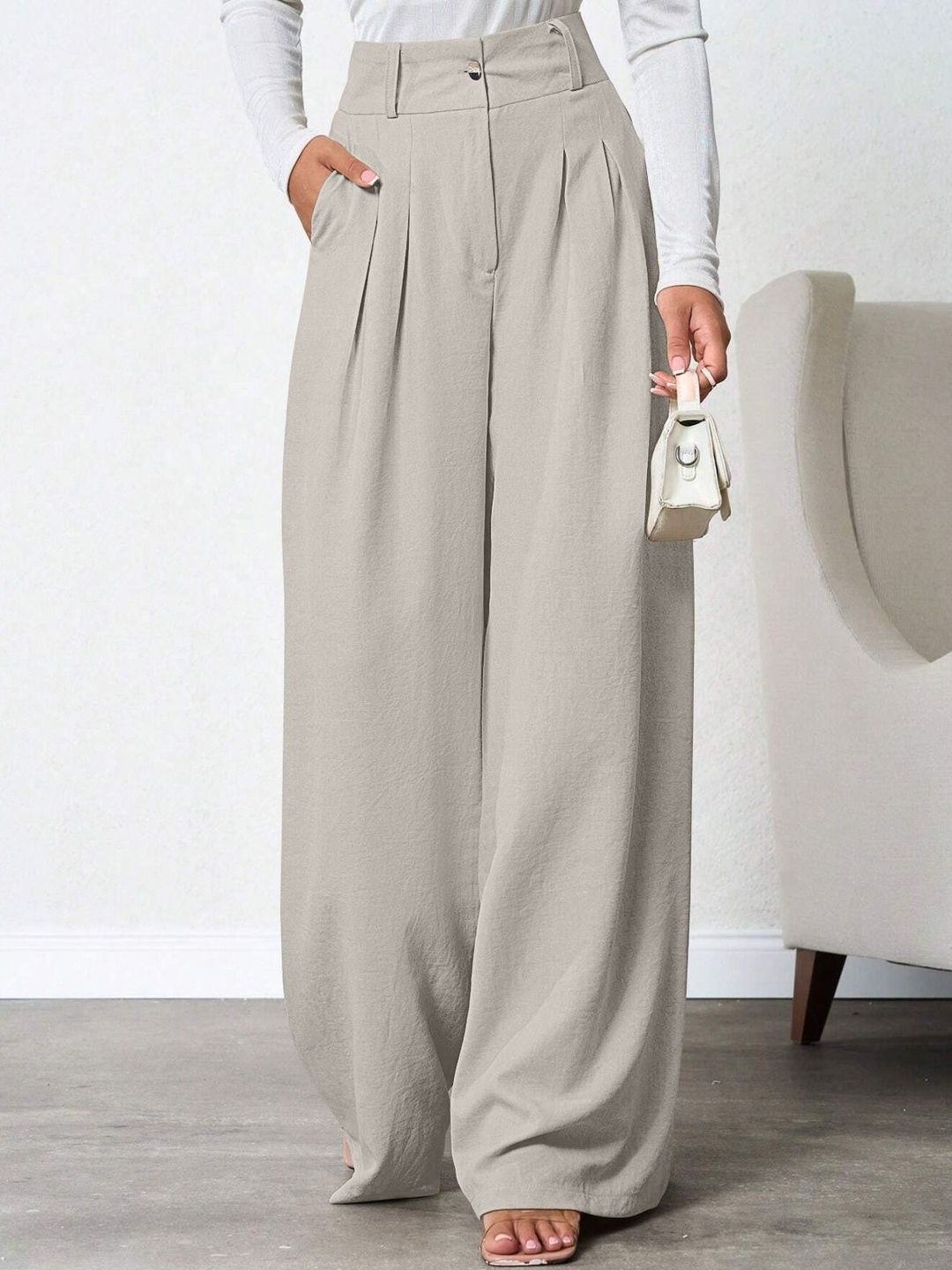 SZN Women High-Rise Easy Wash Trousers