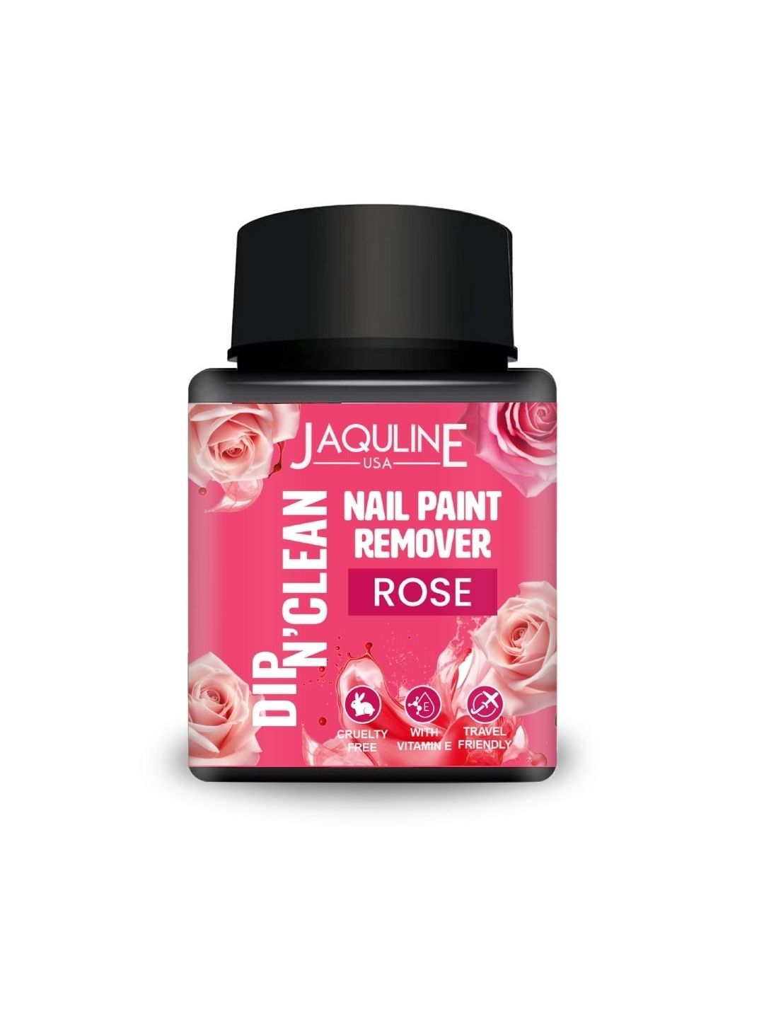 Jaquline USA Dip N' Clean Nail Polish Remover  - 80 ml - Rose
