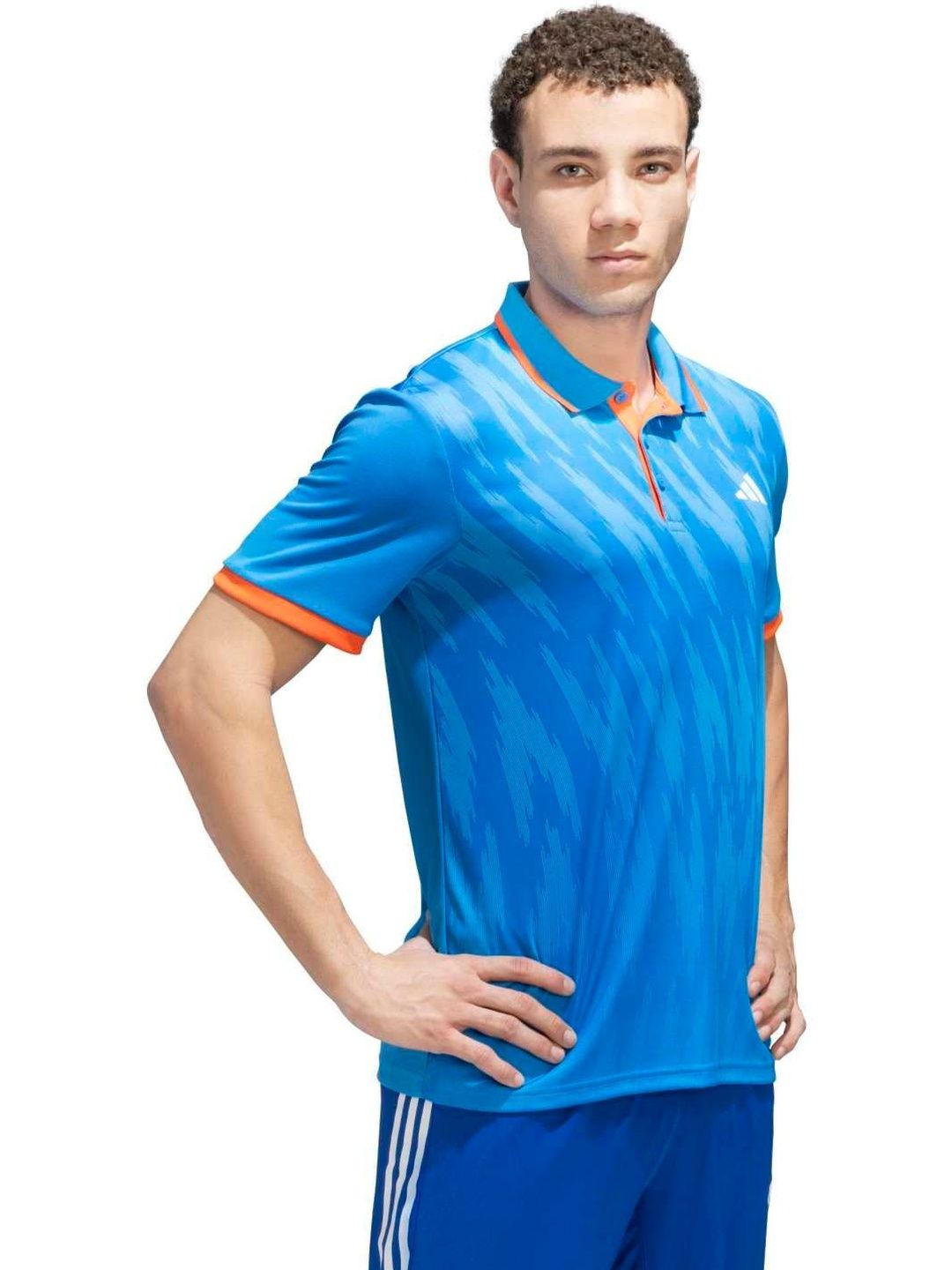 ADIDAS Printed Polo Short Sleeve Collar Training Tshirt