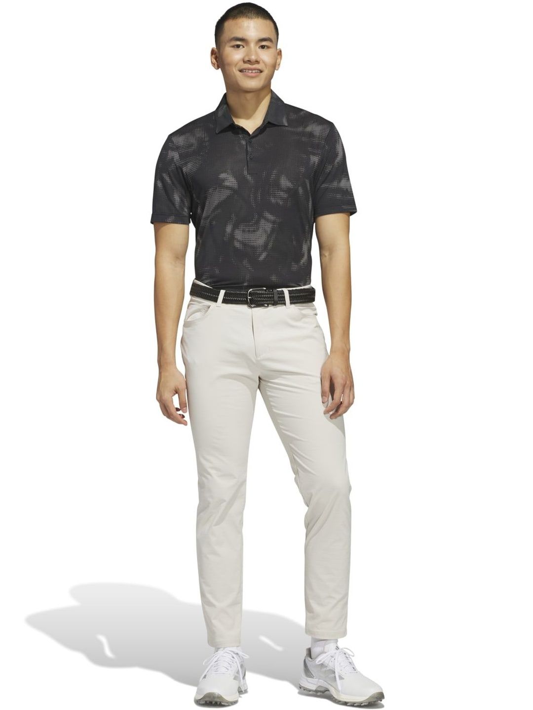 ADIDAS Ultimate 365 Printed Mesh Polo Collar Golf T-Shirt