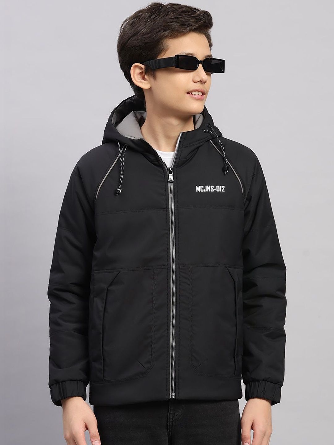Monte Carlo Boys Brand Logo Lightweight Puffer Jacket
