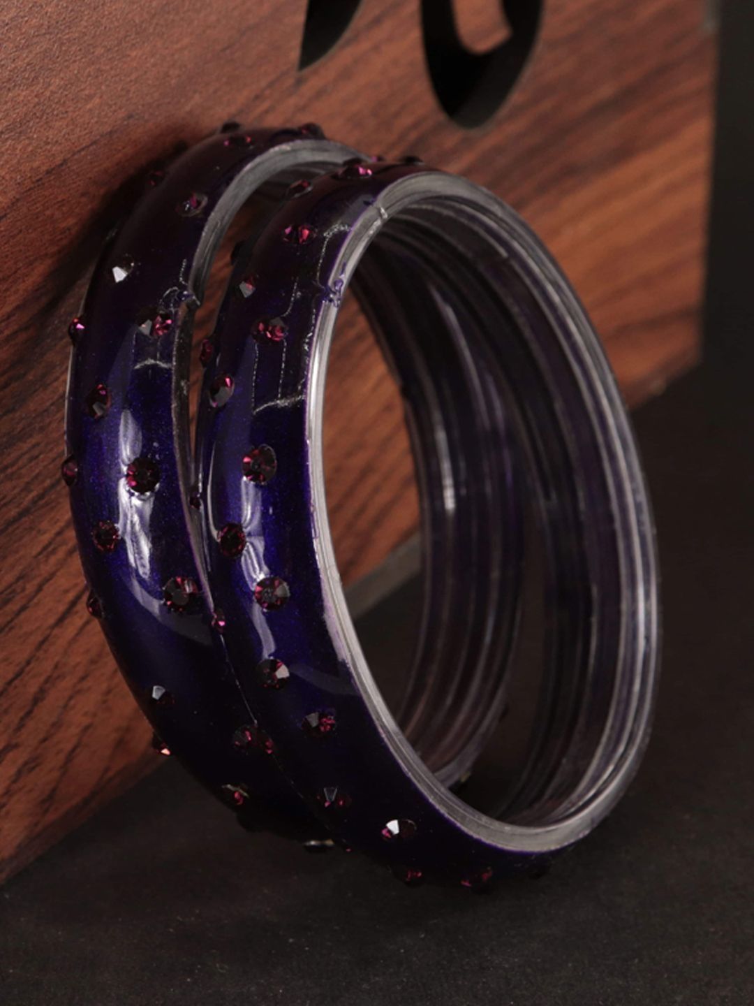 NMII Set Of 2 Stone-Studded Bangles