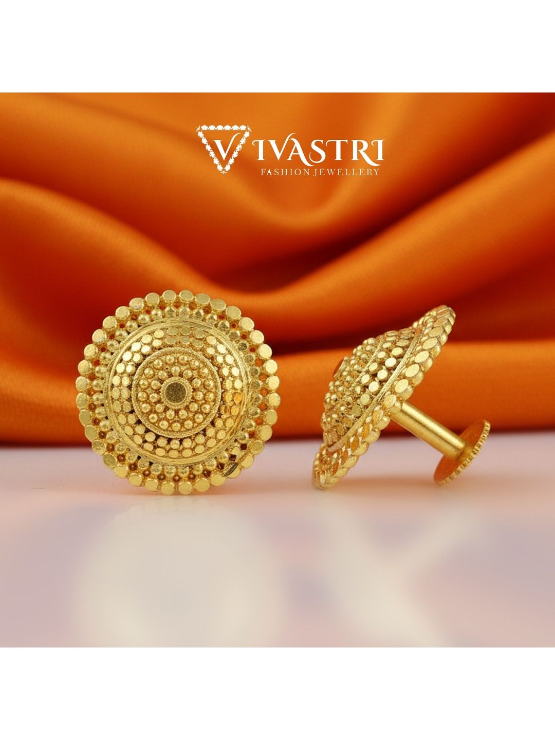 VIVASTRI Circular Studs Earrings