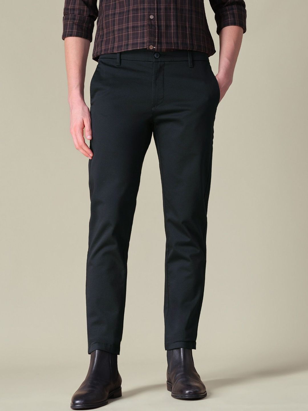 Price History - U.S. Polo Assn. Men Textured Slim Fit Trousers - ₹1120 ...