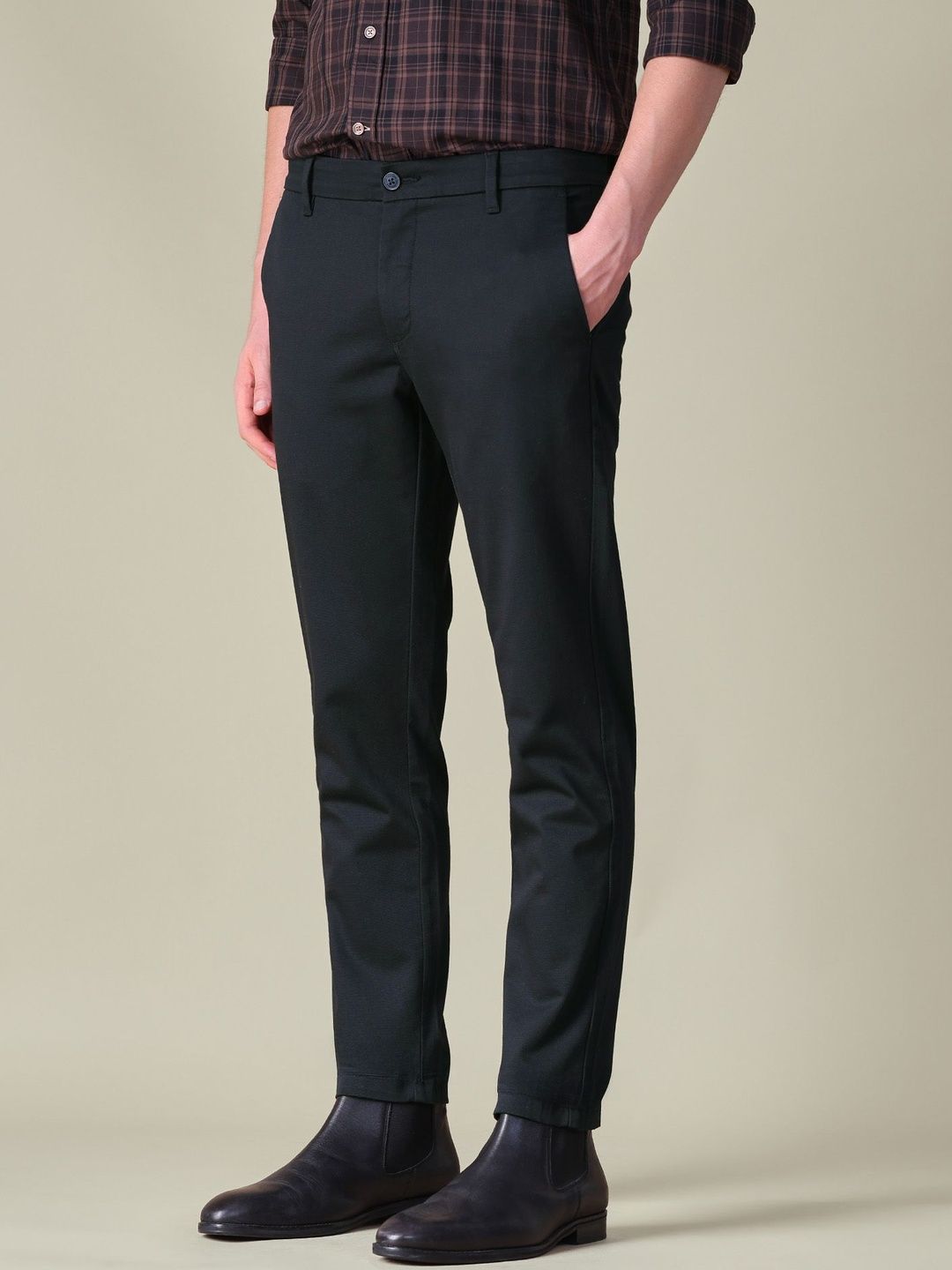 Price History - U.S. Polo Assn. Men Textured Slim Fit Trousers - ₹1120 ...
