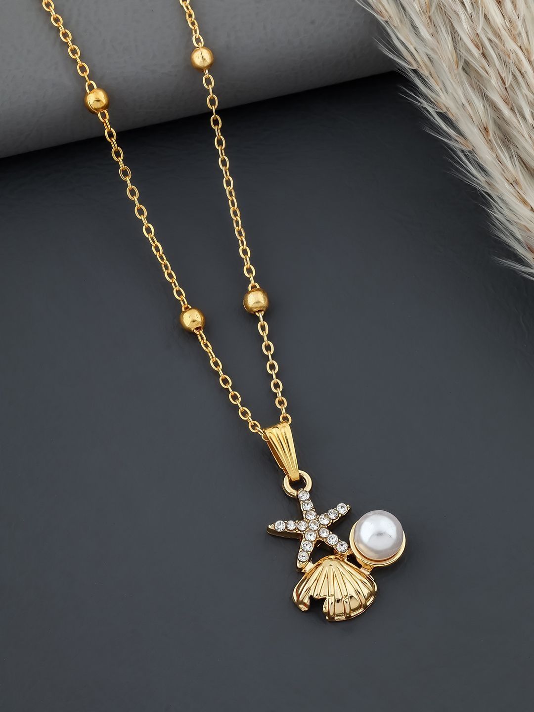 SZN Brass Gold-Plated Necklace