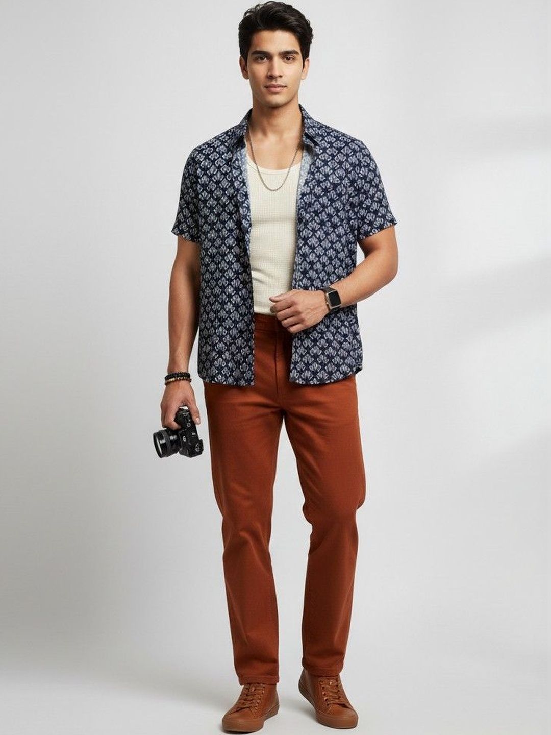 TRULOOM Men Classic Slim Fit Printed Casual Shirt