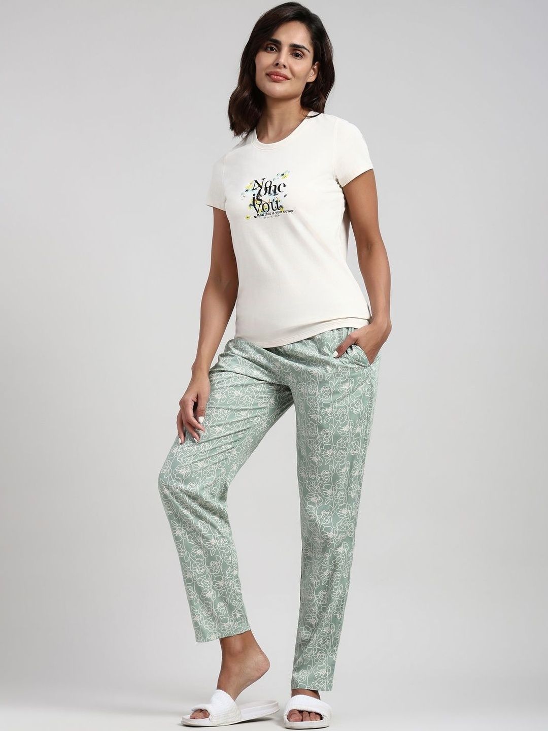 Women Allover Print Lounge Pyjama - Functional Pocket, Ultra Soft, Drawstring Waist 5
