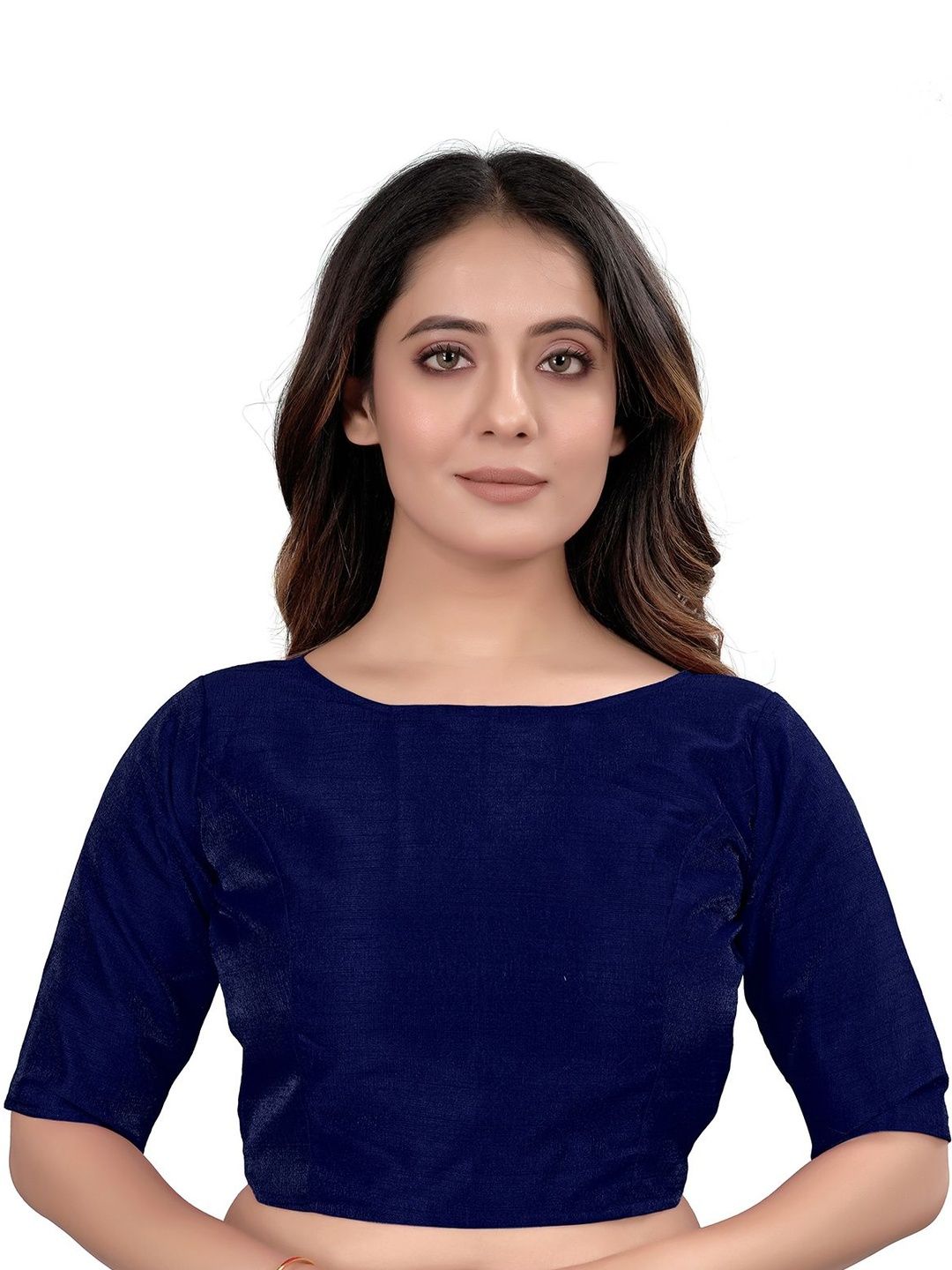 Nigel Designer Silk Boat Neck Saree Blouse