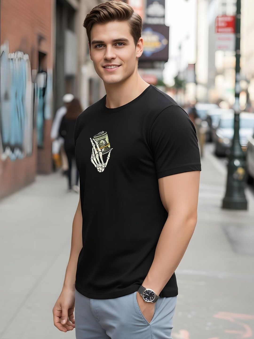 Moda Rapido Men Printed T-shirt