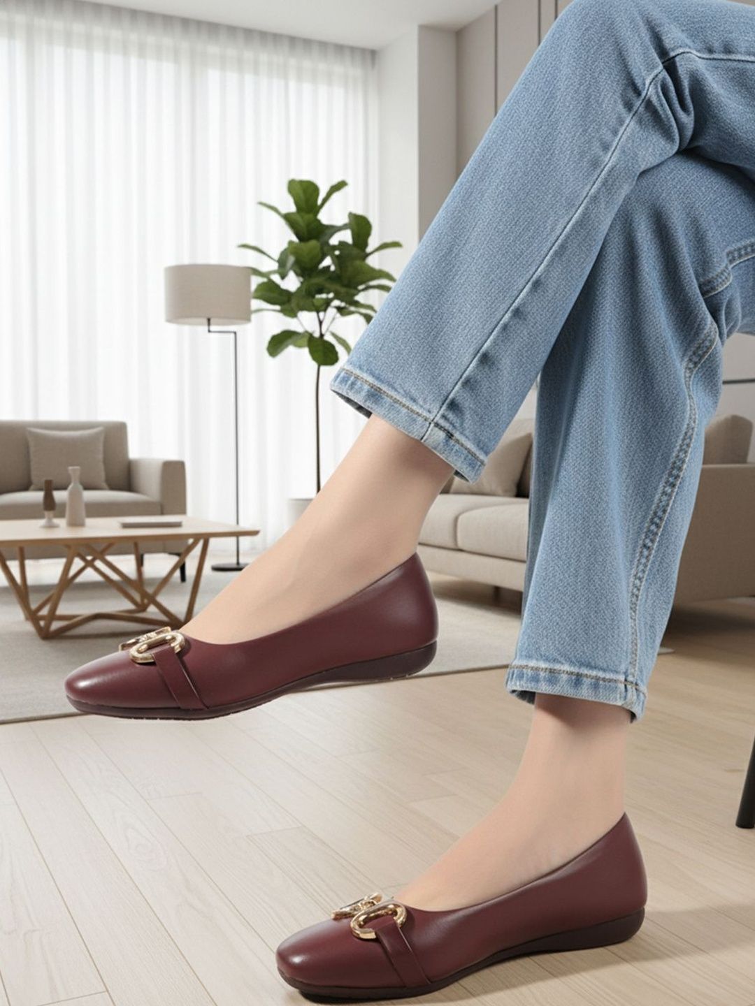 Buy Lavie Women Square Toe Slip On Ballerinas -  - Footwear for Women