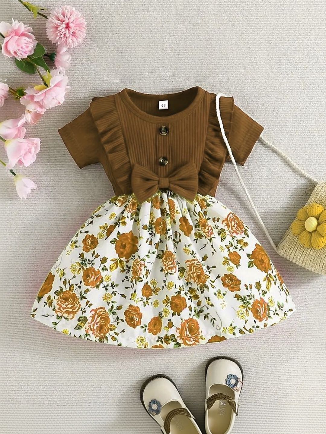 DHARMIKAAY TRENDZ Floral Print Fit & Flare Dress