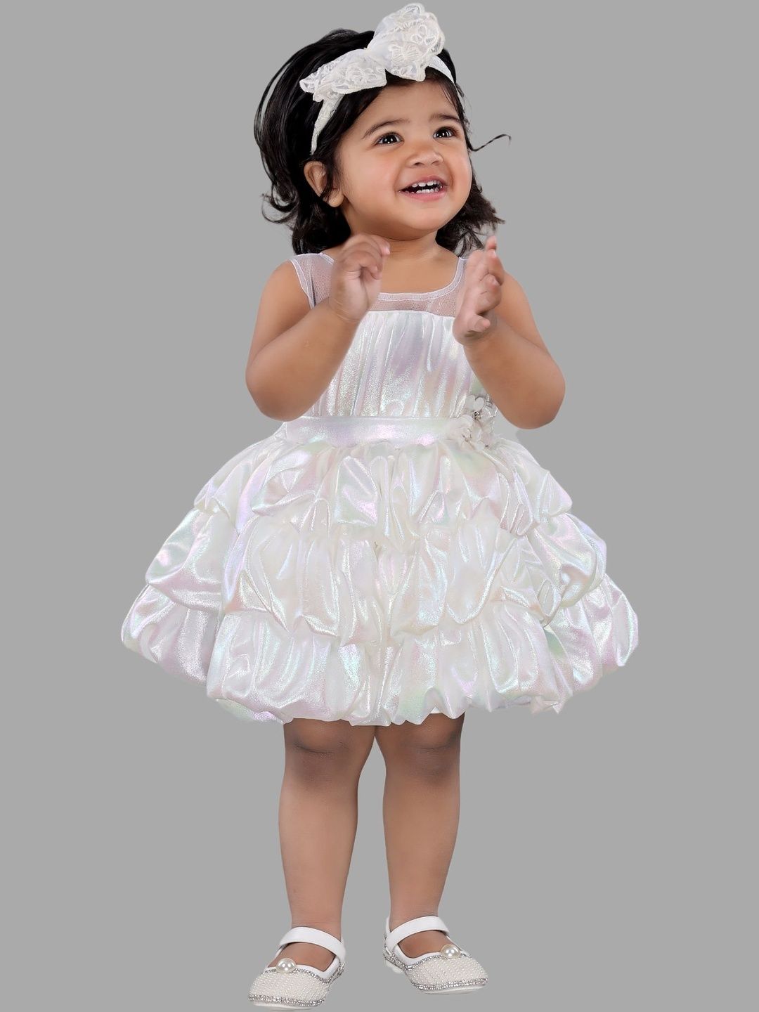 Titrit Satin Balloon Dress