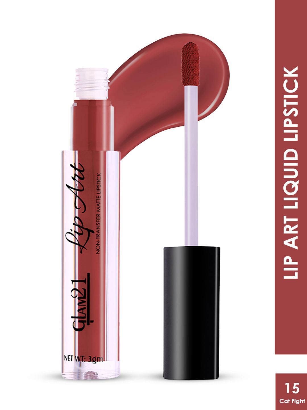Buy GLAM21 Lip Art Non Transfer Matte Liquid Lipstick 3 G   Cat Fight 15 -  - Personal Care for Women