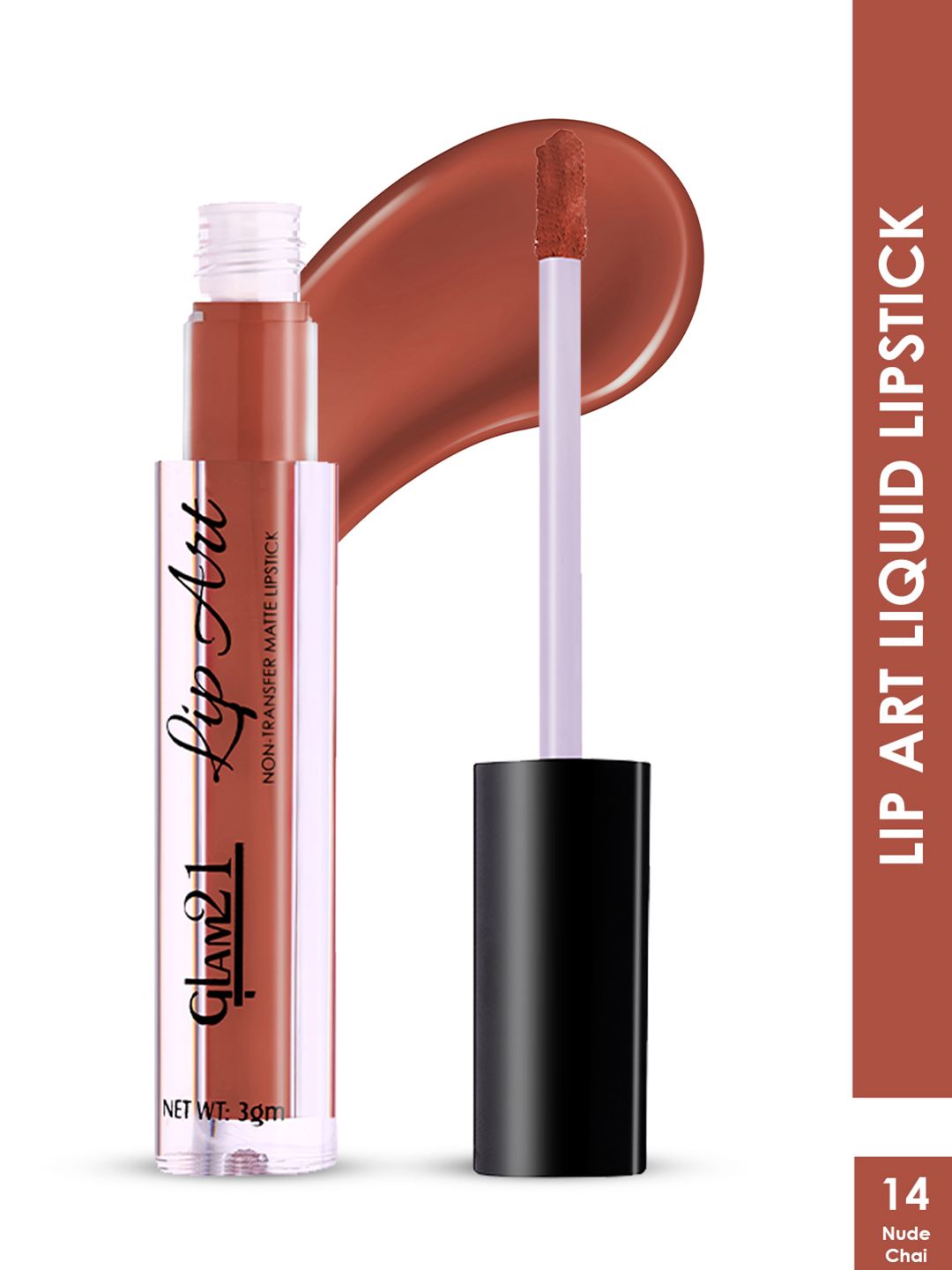 GLAM21 Lip Art Non-Transfer Matte Liquid Lipstick 3 g - Nude Chai 14