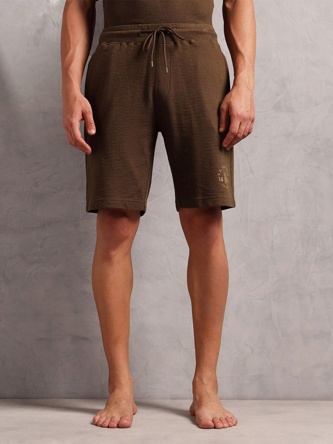 Buy U.S. Polo Assn. Men Mid Rise Outer Elastic Lounge Shorts -  - Apparel for Men