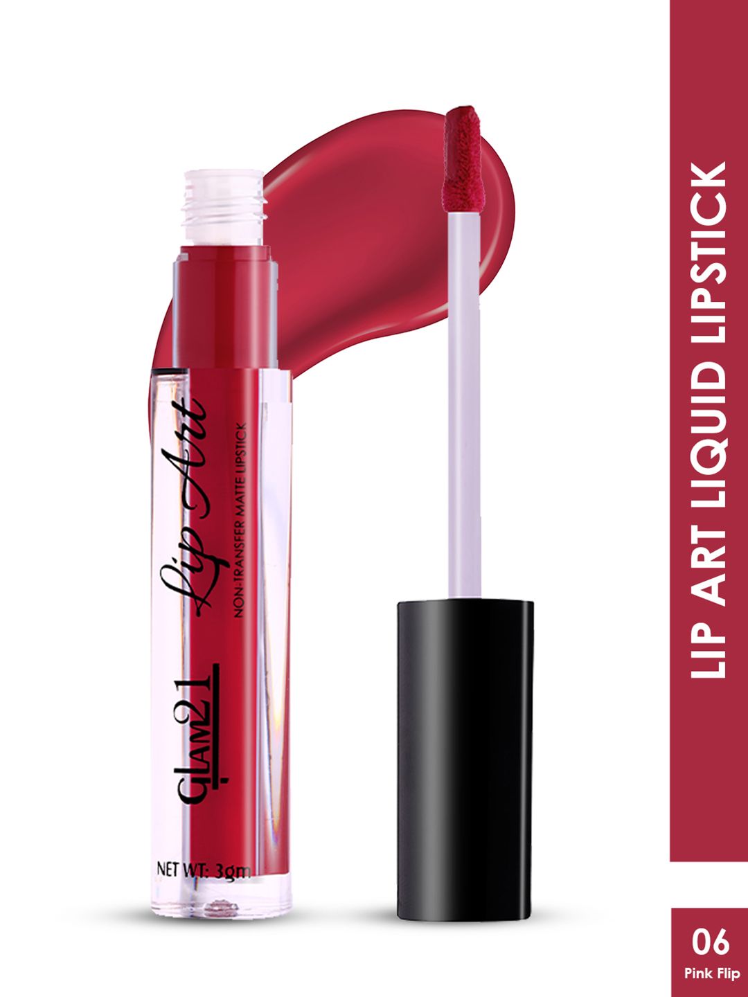 Buy GLAM21 Lip Art Non Transfer Matte Liquid Lipstick 3 G   Pink Flip 06 -  - Personal Care for Women