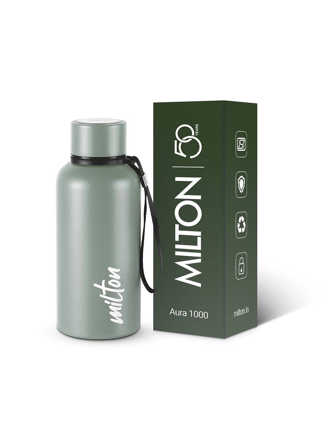 Buy Milton Grey Stainless Steel Double Wall Vacuum Water Bottle   500ml -  - Home for Unisex