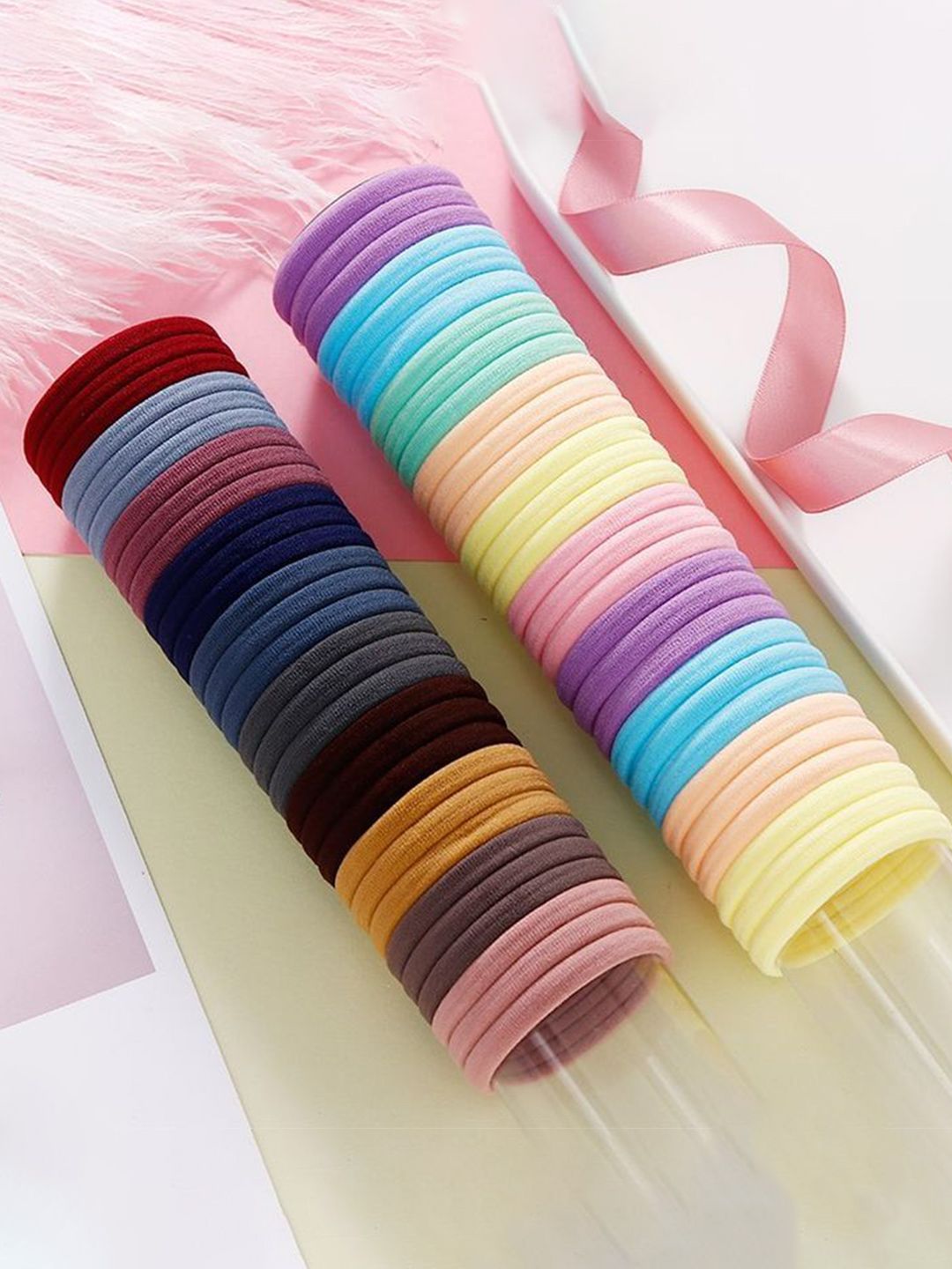 Elecsera Girls Set Of 60 Ponytail Holders