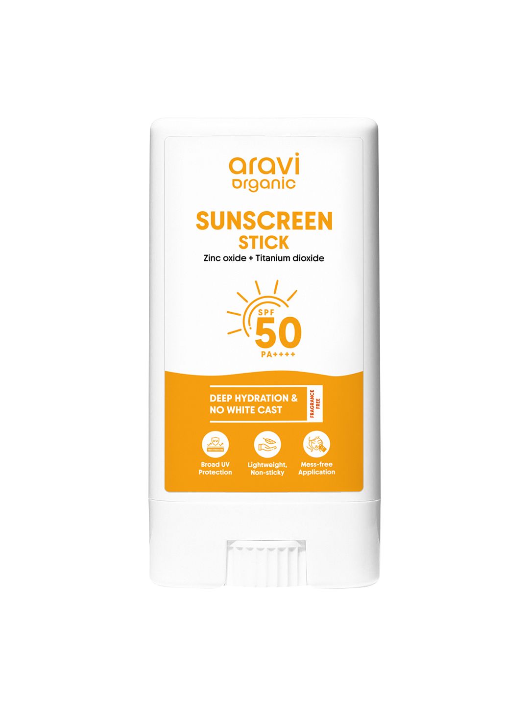 Aravi Organic SPF 50 Glow Sunscreen Stick with PA++++ UVA&UVB Protection - 13 g