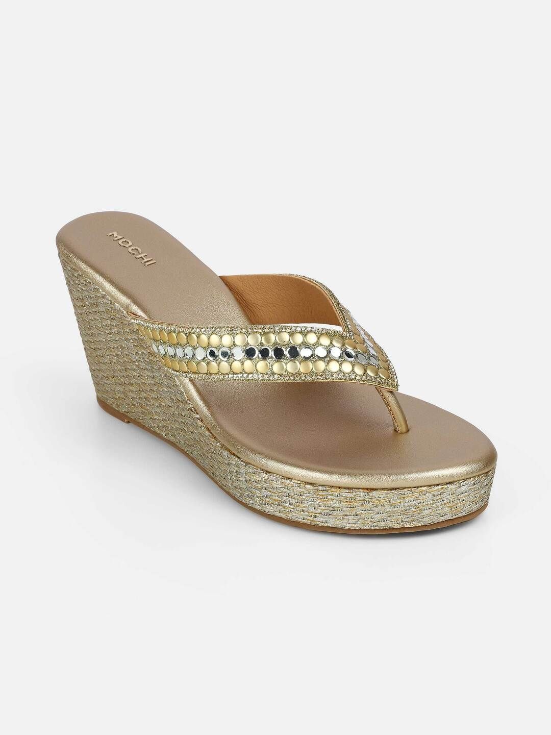 Mochi Textured Party Wedge Sandals