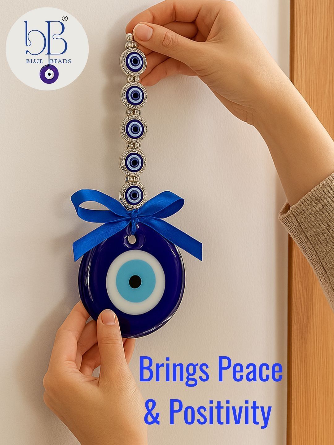 Buy BLUE BEADS Blue Textured Glass Wall Decor -  - Home for Unisex