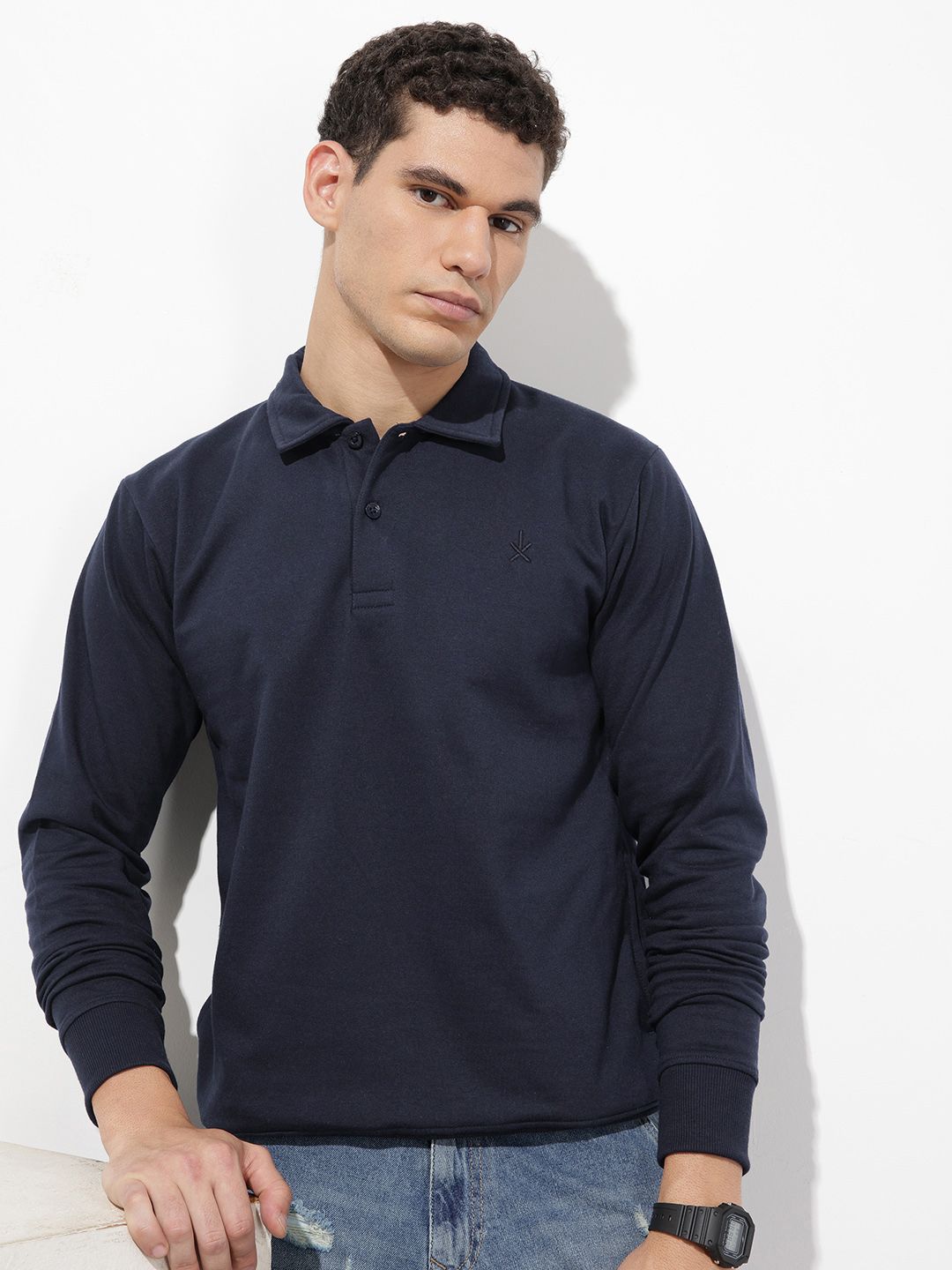 The Roadster Life Co. Spread Collar Pullover Sweatshirt